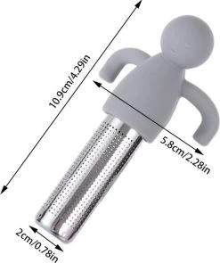 Theemannetjes - Theefilter Voor Losse Thee - Thee Infuser - Thee Zeef - Siliconen - Vaatwasserbestendig - Grijs - 2stuks -Koffie Series Winkel 1006x1200 2