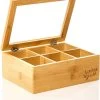 Bambuswald© Houten Theedoos Met 6 Vakken Gemaakt Van 100% Duurzame Bamboe -Koffie Series Winkel 1038x1200