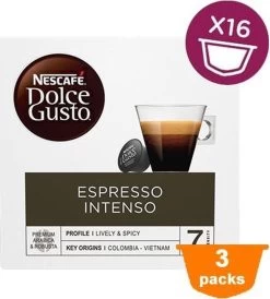 Nescafé Dolce Gusto Espresso Intenso Cups - 3 X 16 Stuks -Koffie Series Winkel 1082x1200