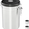 Relaxdays Voorraadbus Koffie - Koffieblik - Luchtdicht - Koffiebus - Zilver - Metaal Groot -Koffie Series Winkel 1089x1200