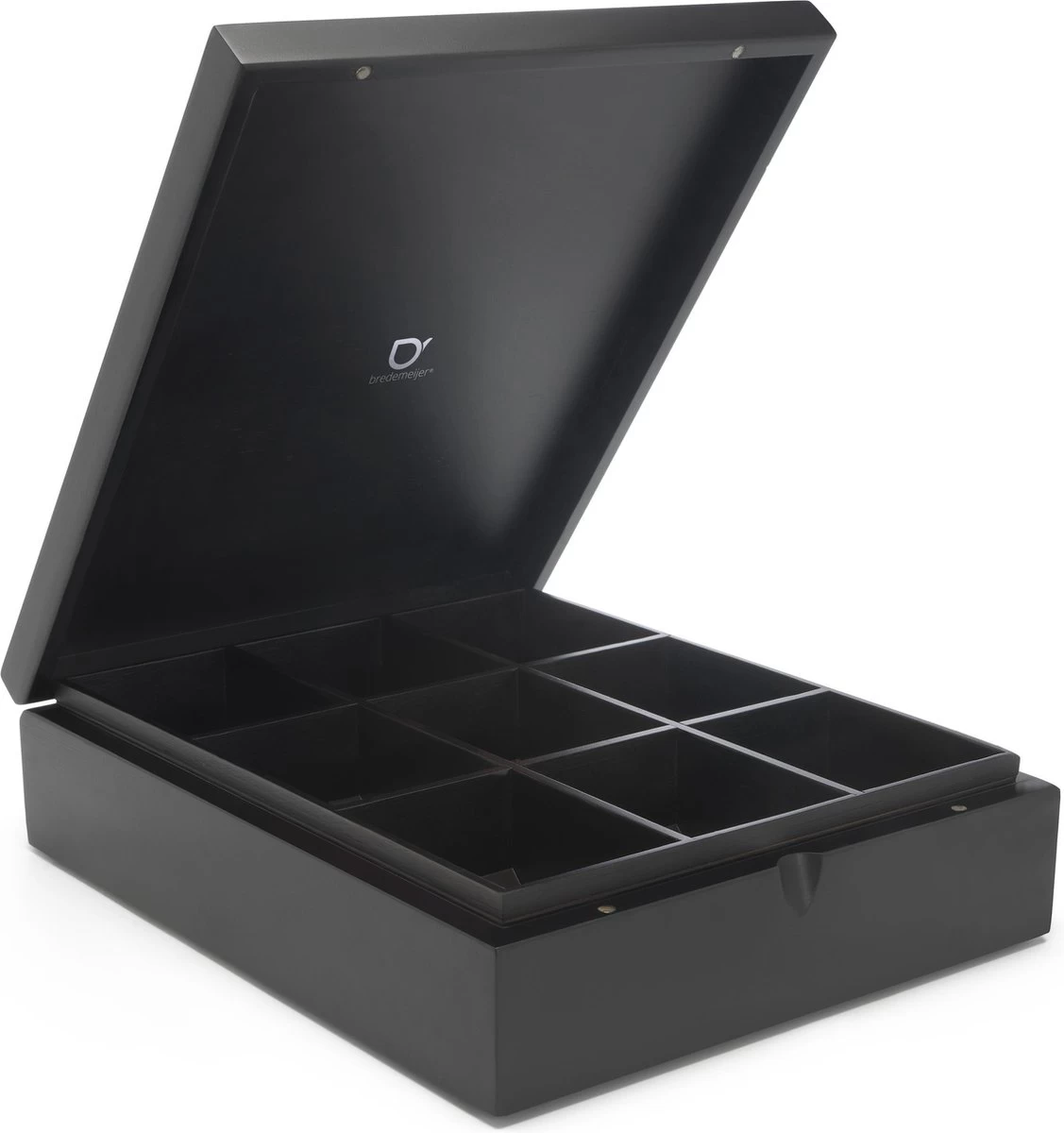 Bredemeijer Theedoos 9 Vaks Gesloten Bamboe Zwart 3 Bredemeijer Theedoos 9 Vaks Gesloten Bamboe Zwart