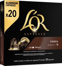 L'OR Espresso Forza Koffiecups - Intensiteit 9/12 - 10 X 20 Capsules -Koffie Series Winkel 1129x1200 2
