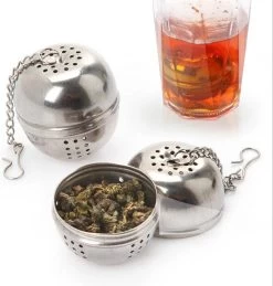 *** 2x RVS Thee Ei – Theefilter Mannetje – Losse Theezeef – Infuser - Theemannetje – 2 Stuks - Van Heble® ***