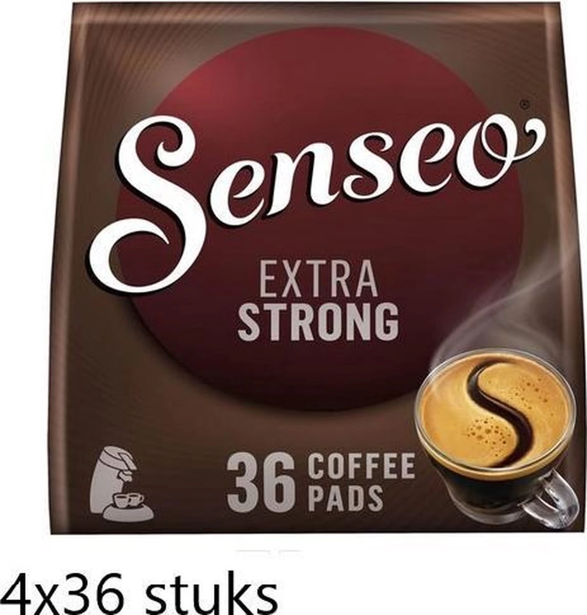 Senseo Base Extra Strong Koffiepads - 4 X 36 Pads 3 Senseo Base Extra Strong Koffiepads - 4 X 36 Pads