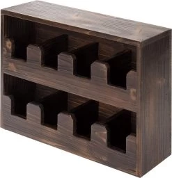 Theedoos - Gebrand Hout - 8 Vaks (~90 Zakjes) - Duurzaam - Compact Design - 32x8x22 Cm - Cadeautip -Koffie Series Winkel 1157x1200