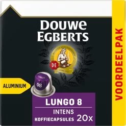 Douwe Egberts Lungo Intens Koffiecups - Intensiteit 8/12 - 10 X 20 Capsules -Koffie Series Winkel 1198x1200