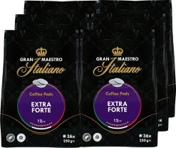 Gran Maestro Italiano – Extra Forte - Koffiepads - Senseo Compatibel Pads – Krachtig En Karakteristiek - 6 X 36 Pads