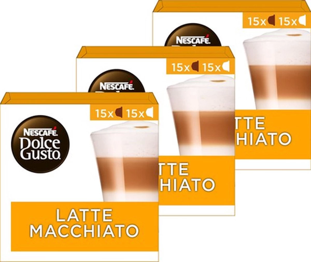 Nescafé Dolce Gusto Latte Macchiato Capsules - 90 Koffiecups 3 Nescafé Dolce Gusto Latte Macchiato Capsules - 90 Koffiecups