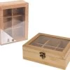 Merkloos Bamboe Theedoos - Opbergdoos - Theekist 6 Vakjes -Koffie Series Winkel 1200x1041