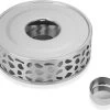 INTIRILIFE Theepot Warmer In Zilver – Roestvrijstalen Theepot Met Patroon Voor Hittebestendige Theepotten – Roestvrijstalen Theewarmer Voor Koffie, Thee En Nog Veel Meer.
