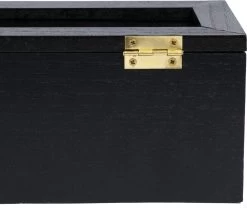 CasaLupo Theedoos Zwart 6-vaks - Met Fluweel - 43 X 9 Cm -Koffie Series Winkel 1200x1061