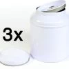 Merkloos 3 Stuks - Theeblik - Wit - Theeblik 100 Gram - Rond - Theedoos - Theeblik Met Binnendeksel - Dubbele Deksel - Theeblikken Voor Losse Thee - Bewaarblik - Voorraadbussen - Opbergbak - Voorraadbus - Voor Losse Thee, Kruiden, Specerijen En Koffiebonen -Koffie Series Winkel 1200x1063 2