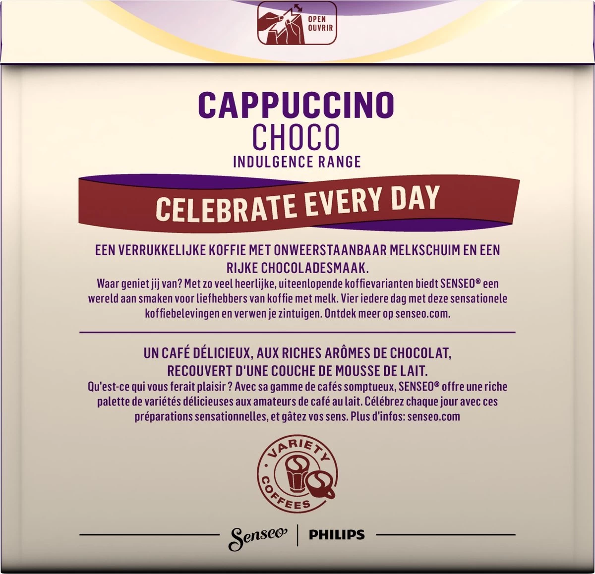 Senseo Cappuccino Choco Koffiepads - 2/9 Intensiteit - 4 X 8 Pads 4 Senseo Cappuccino Choco Koffiepads - 2/9 Intensiteit - 4 X 8 Pads - Afbeelding 2