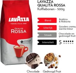 Lavazza Qualita Rossa Koffiebonen - 500g 9 Lavazza Qualita Rossa Koffiebonen - 500g -Koffie Series Winkel 1200x1162 1