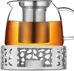 INTIRILIFE Theepot Warmer In Zilver – Roestvrijstalen Theepot Met Patroon Voor Hittebestendige Theepotten – Roestvrijstalen Theewarmer Voor Koffie, Thee En Nog Veel Meer. -Koffie Series Winkel 1200x1164