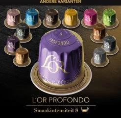 L'OR Lungo Profondo Koffiecups - Intensiteit 8/12 - 4 X 40 Capsules -Koffie Series Winkel 1200x1173 5