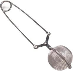 Merkloos 1 Stuk - Theezeef - RVS - Thee-ei - Kruidenbol - RVS - Theezeefje Voor Losse Thee - Thee Bal - Lengte 16cm - Diameter 4.5cm - Thee Zeef