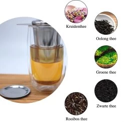 Theezeef Met Handvat Inclusief Lekplaatje En Kruiden Knijper - Thee Ei Voor Losse Thee - Theefilter Voor Losse Thee - Thee Infuser -Koffie Series Winkel 1200x1178 4