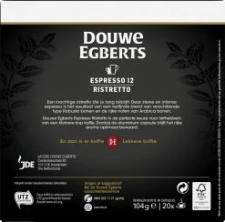 Douwe Egberts Espresso Ristretto (12) - 10 X 20 Koffiecups -Koffie Series Winkel 1200x1186 8