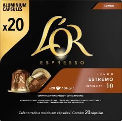 L'OR Lungo Estremo (10) - 10 X 20 Koffiecups -Koffie Series Winkel 1200x1187 4