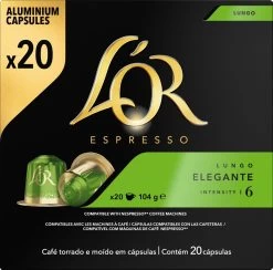 L'OR Lungo Elegante Koffiecups - Intensiteit 6/12 - 10 X 20 Capsules -Koffie Series Winkel 1200x1187 5