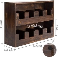 Theedoos - Gebrand Hout - 8 Vaks (~90 Zakjes) - Duurzaam - Compact Design - 32x8x22 Cm - Cadeautip -Koffie Series Winkel 1200x1191 3