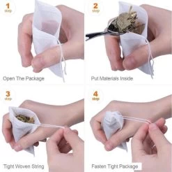 Merkloos 100 Lege Theezakjes - 5 X 7 CM -Koffie Series Winkel 1200x1196 4