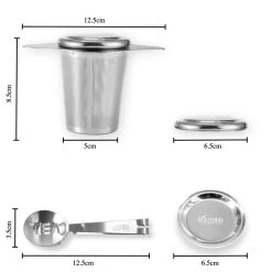 Theezeef Met Handvat Inclusief Lekplaatje En Kruiden Knijper - Thee Ei Voor Losse Thee - Theefilter Voor Losse Thee - Thee Infuser -Koffie Series Winkel 1200x1198 4