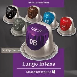 Douwe Egberts Lungo Intens Koffiecups - Intensiteit 8/12 - 10 X 20 Capsules -Koffie Series Winkel 1200x1200