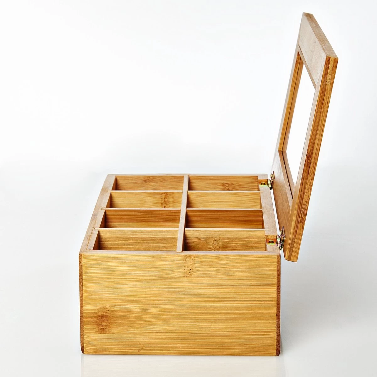Lumaland Cuisine - Theedoos Van Bamboe - Theebox Met 8 Vakken - Duurzam Decoratief Materiaal - Ca. 28 X 16 X 9 Cm 5 Lumaland Cuisine - Theedoos Van Bamboe - Theebox Met 8 Vakken - Duurzam Decoratief Materiaal - Ca. 28 X 16 X 9 Cm - Afbeelding 3