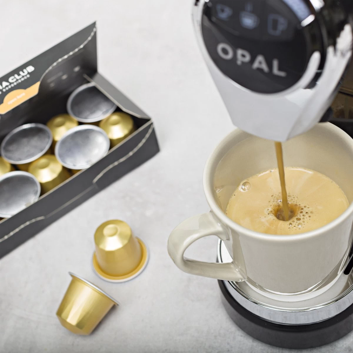 Aroma Club - Nespresso Compatible Capsules (120 St.) - No. 2 Smooth James - Intensiteit 3/5 - Espresso & Lungo - 100% Aluminium Koffiecups 5 Aroma Club - Nespresso Compatible Capsules (120 St.) - No. 2 Smooth James - Intensiteit 3/5 - Espresso & Lungo - 100% Aluminium Koffiecups - Afbeelding 3