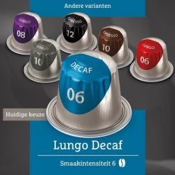 Douwe Egberts Lungo Decaf Koffiecups - Intensiteit 6/12 - 10 X 10 Capsules -Koffie Series Winkel 1200x1200 43