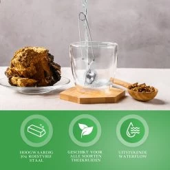 Theezeef Met Handvat Inclusief Lekplaatje - Set Van 3 Stuks - Thee Ei Voor Losse Thee - Theefilter Voor Losse Thee - Thee Infuser -Koffie Series Winkel 1200x1200 436