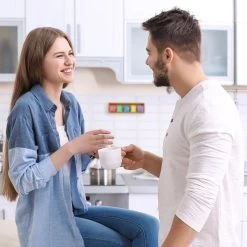 Relaxdays Theedoos 5 Vaks - Theekist - Theezakjeshouder - Bamboe - Voor Ca. 10 Theezakjes -Koffie Series Winkel 1200x1200 443