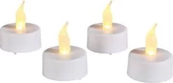 Merkloos LED Theelicht Op Batterij - 4 Stuks