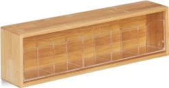 Relaxdays Theedoos 5 Vaks - Theekist - Theezakjeshouder - Bamboe - Voor Ca. 10 Theezakjes -Koffie Series Winkel 1200x626