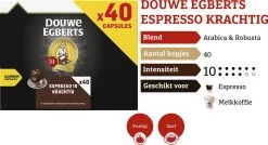 Douwe Egberts Espresso Krachtig (10) - 5 X 40 Koffiecups -Koffie Series Winkel 1200x653