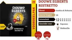 Douwe Egberts Espresso Ristretto (12) - 10 X 20 Koffiecups -Koffie Series Winkel 1200x681 1