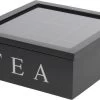 Merkloos Zwarte Houten Theedoos 9-vaks 23 Cm - Theedozen/theekisten Van Hout 23 Cm -Koffie Series Winkel 1200x743 1