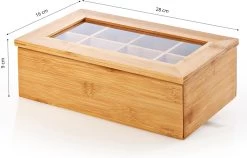 Lumaland Cuisine - Theedoos Van Bamboe - Theebox Met 8 Vakken - Duurzam Decoratief Materiaal - Ca. 28 X 16 X 9 Cm 17 Lumaland Cuisine - Theedoos Van Bamboe - Theebox Met 8 Vakken - Duurzam Decoratief Materiaal - Ca. 28 X 16 X 9 Cm -Koffie Series Winkel 1200x770 1