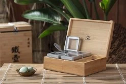 Bredemeijer - Theedoos Naturel Bamboe +4 Blikjes +lepel -Koffie Series Winkel 1200x800 33