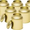 Merkloos Theeblik Goud Met Aroma Deksel 100 Gram | 6 Stuks -Koffie Series Winkel 1200x804