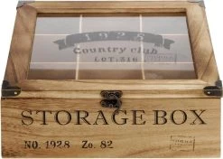 Merkloos Houten Theekist - 9-vaks Theedoos -Koffie Series Winkel 1200x853