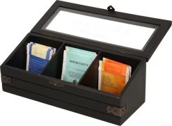 Excellent Houseware Houten Theedoos/theekist Met 3 Vakken - 24 X 9 X 9 Cm - Antraciet - Theedozen 9 Excellent Houseware Houten Theedoos/theekist Met 3 Vakken - 24 X 9 X 9 Cm - Antraciet - Theedozen -Koffie Series Winkel 1200x877