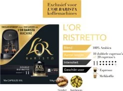 L'OR BARISTA XXL Ristretto (11) - 5 X 10 Koffiecups -Koffie Series Winkel 1200x896