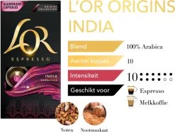 L'OR Espresso Origins India (10) - 10 X 10 Koffiecups -Koffie Series Winkel 1200x902