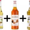 Monin Koffiesiroop VOORDEELPACK Vanille 25cl + Hazelnut 25cl + Caramel 25cl Set 3 Flessen -Koffie Series Winkel 1200x926