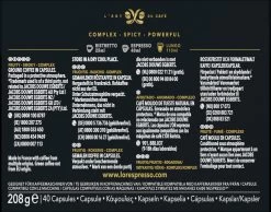 L'OR Lungo Estremo Koffiecups - Intensiteit 10/12 - 4 X 40 Capsules -Koffie Series Winkel 1200x942 3