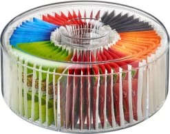 Mepal - Theedoos Rond - Transparant - 6 Vakken - Opbergdoos - Theekist -Koffie Series Winkel 1200x948