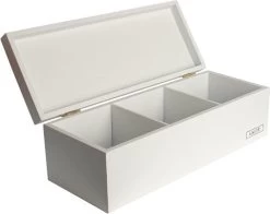 Merkloos Witte Houten Theedoos 9-vaks 23 Cm - Theedozen/theekisten Van Hout 23 Cm -Koffie Series Winkel 1200x953 1